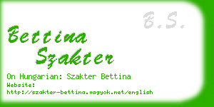 bettina szakter business card